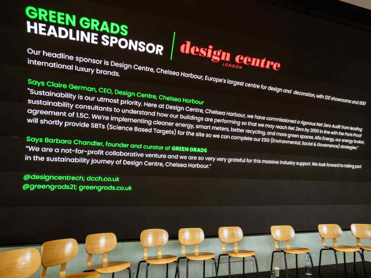 Green Grads Awards Chelsea Harbour credit during judging ⒸGREENGRADS