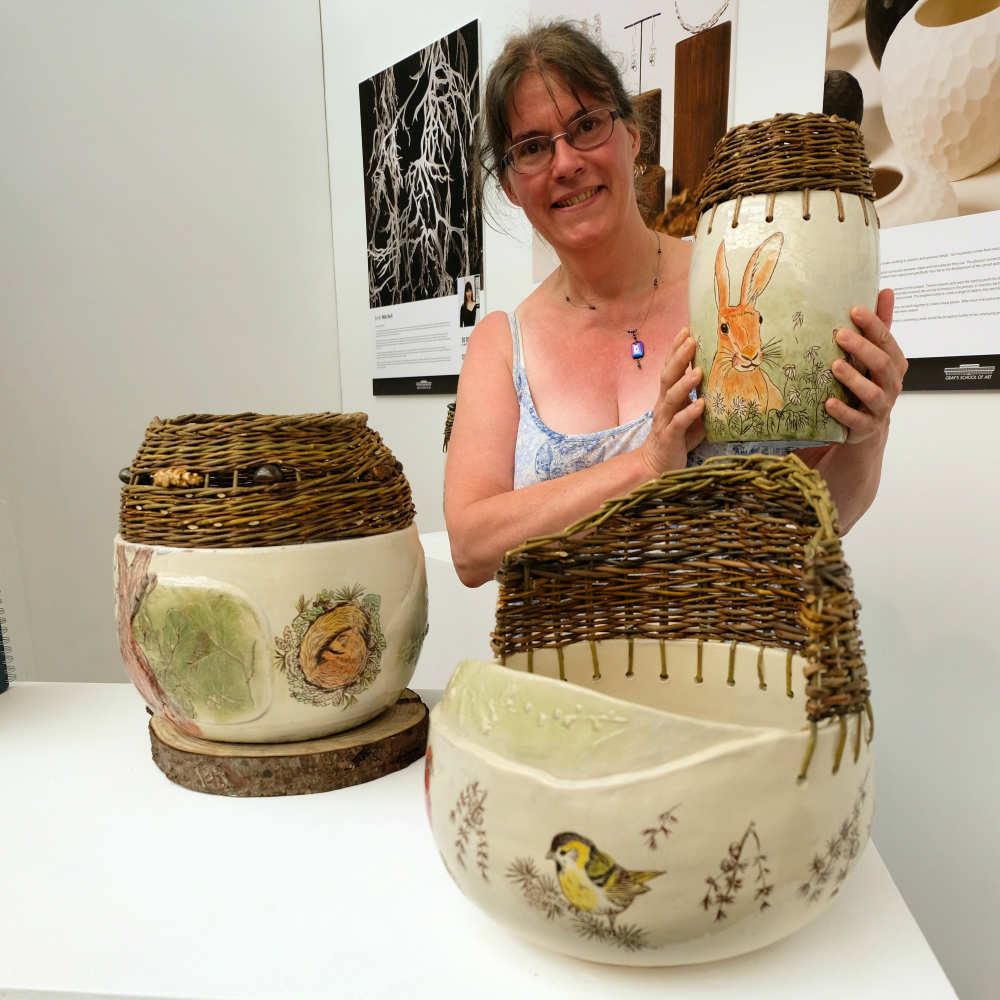 GNCCF GREEN GRAD Alison Nymand shows her nature-inspired ceramic vessels ©GREEN GRADS 2024