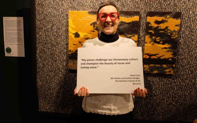 Jaime makes textiles out of waste ©GREEN GRADS 2025